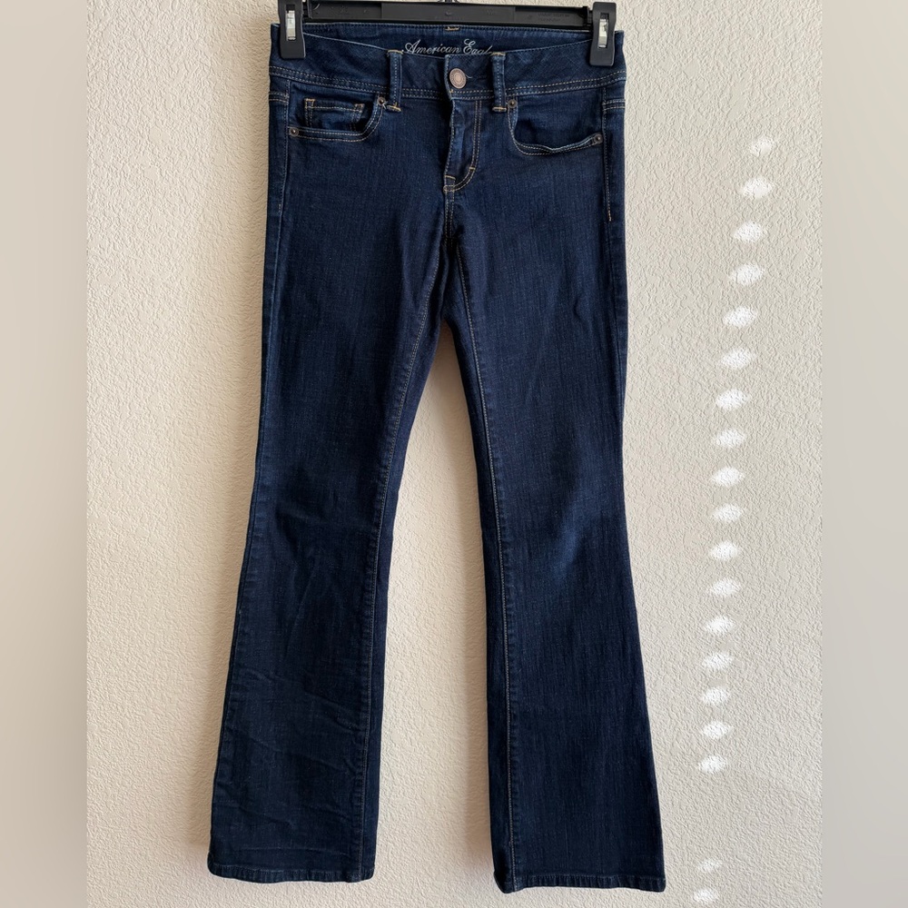 American Eagle Y2K Original Bootcut Jeans 4 Regular Dark Wash Super Stretch
